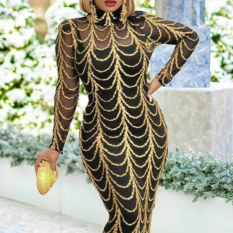 Abaya - Elegant Sequin Bodycon Dress