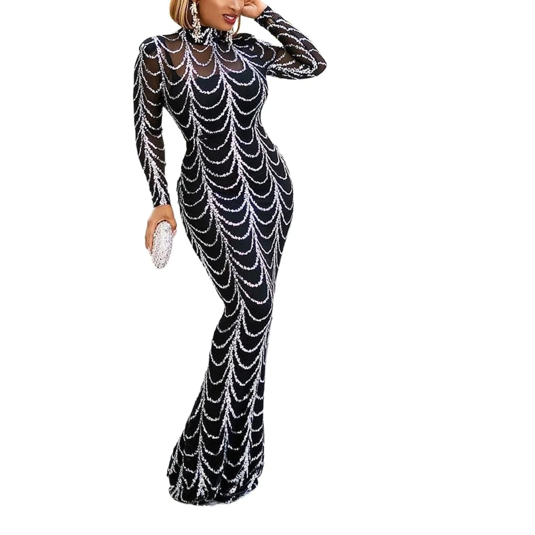 Abaya - Elegant Sequin Bodycon Dress