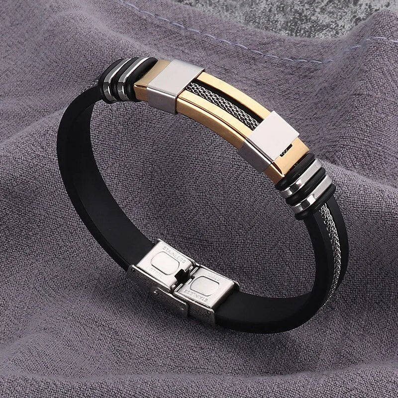 Men's Stainless Steel Mesh Link Bracelet