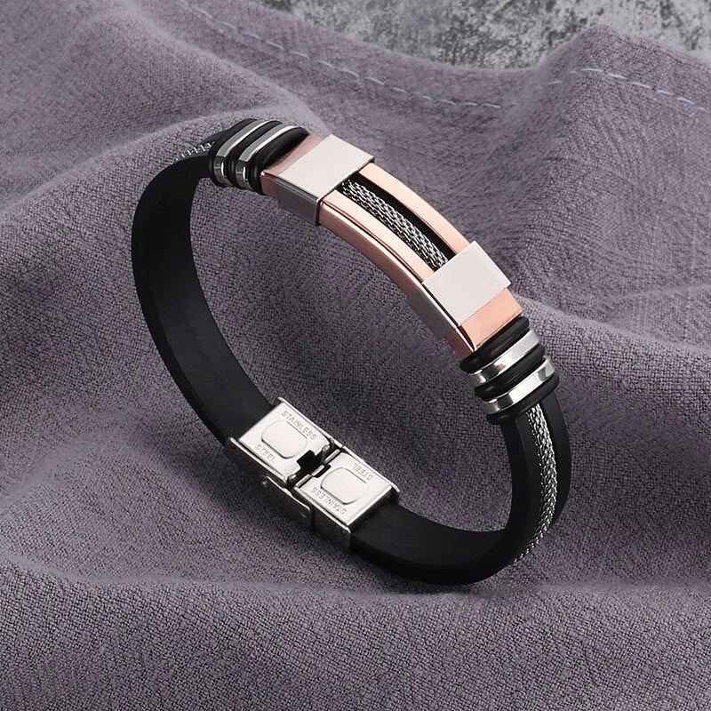 Men's Stainless Steel Mesh Link Bracelet