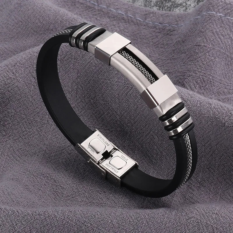 Men's Stainless Steel Mesh Link Bracelet