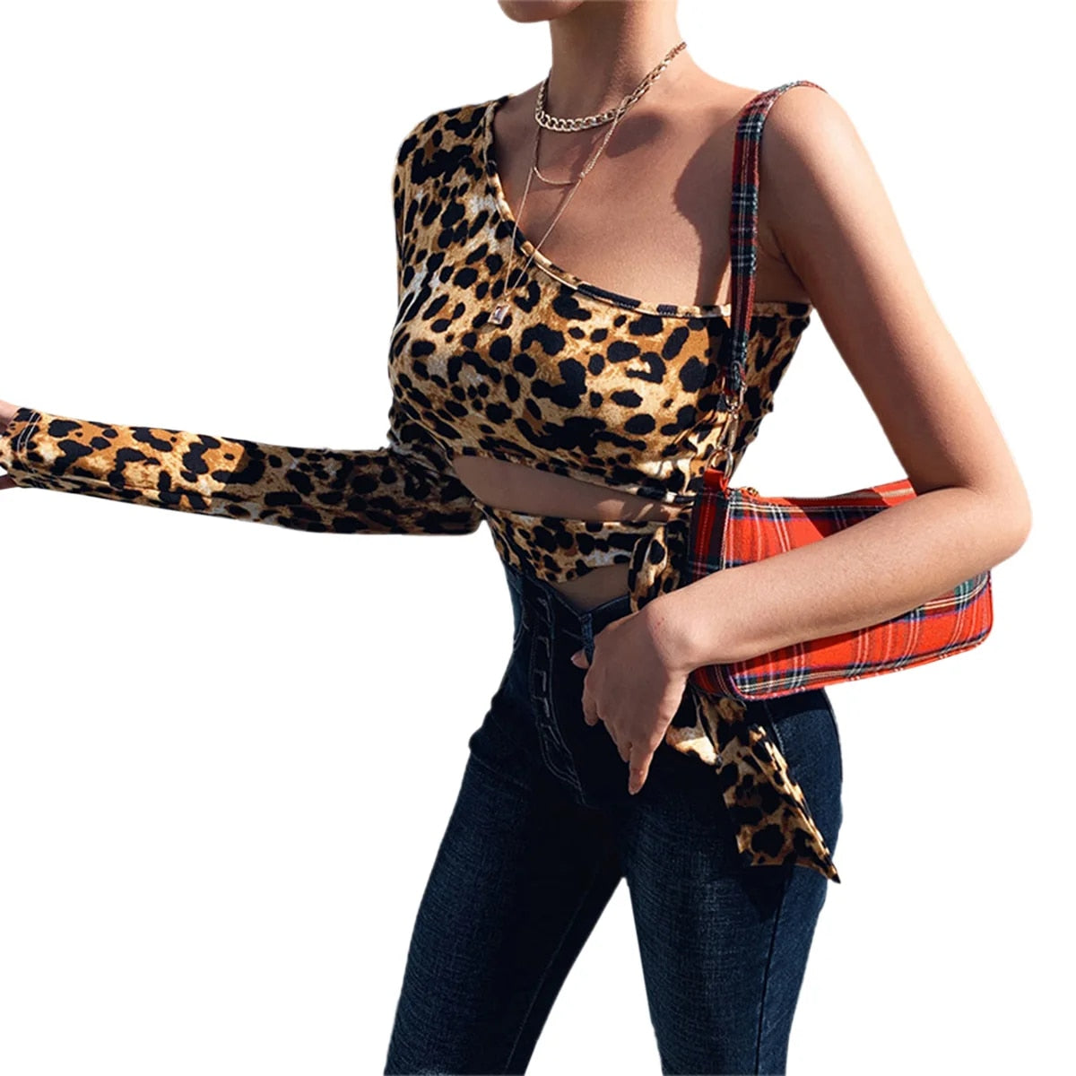 Name The Spot - Leopard Print Off The Shoulder Top