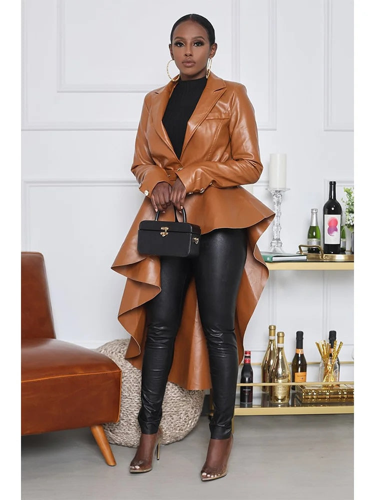 Smooth Operator - PU Leather Trench Coat