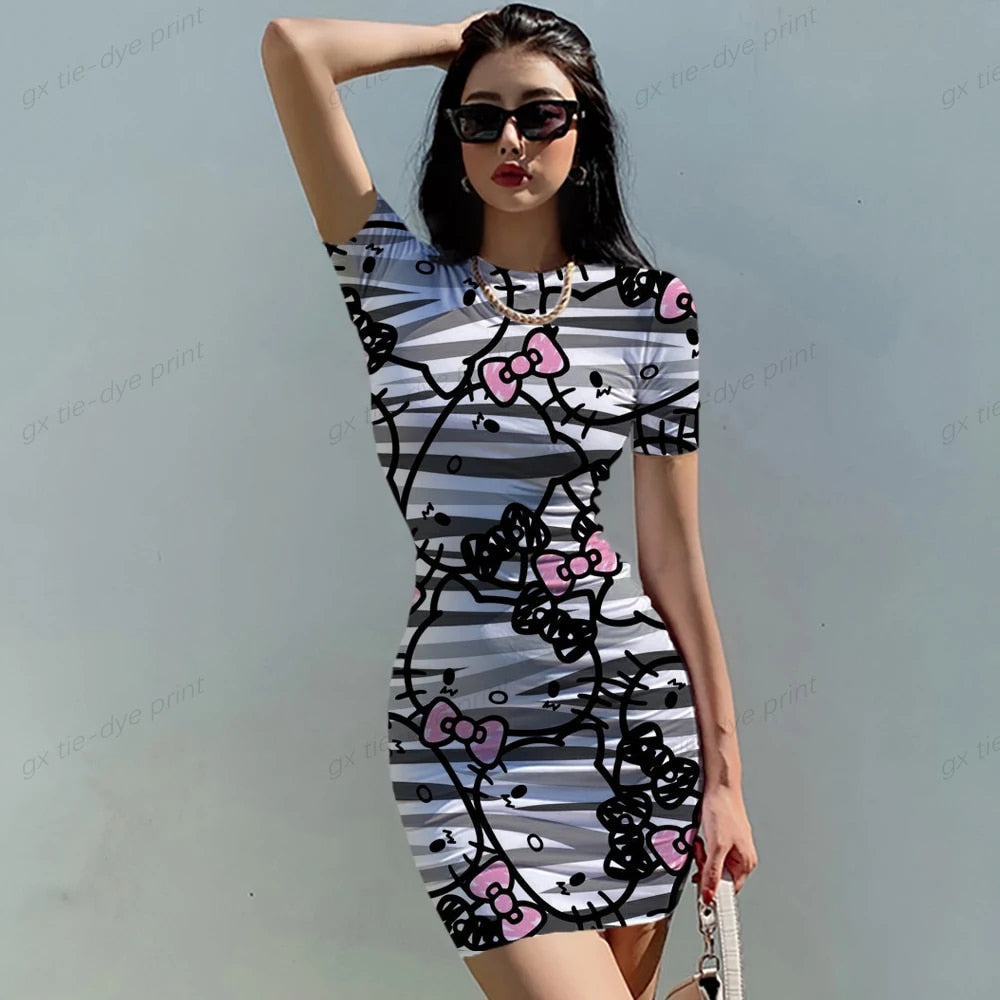 Hello Kitty - Printed Women's Dress