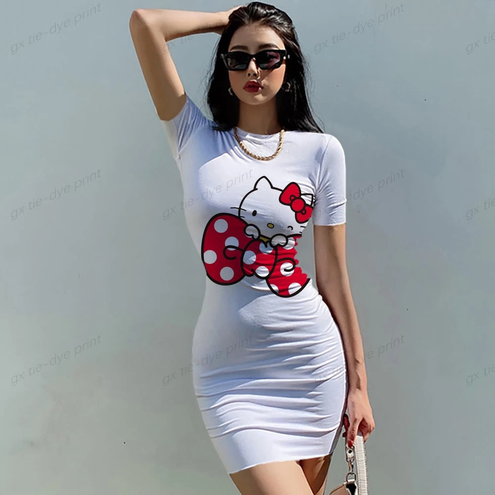 Hello Kitty - Printed Women's Dress