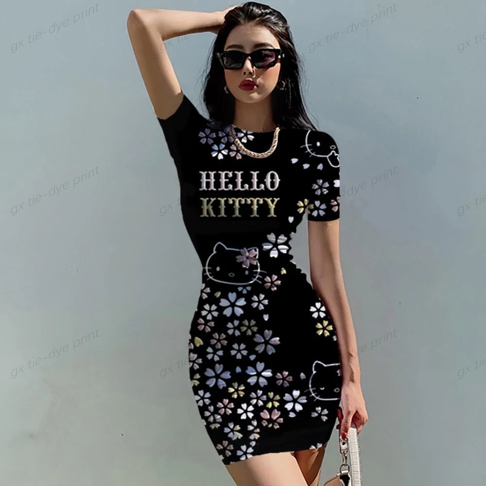 Hello Kitty - Printed Women's Dress