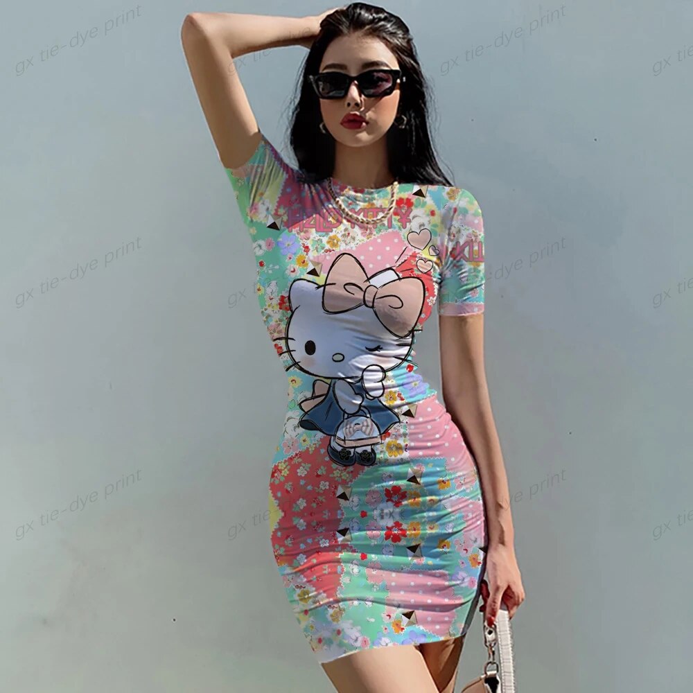 Hello Kitty - Printed Women's Dress