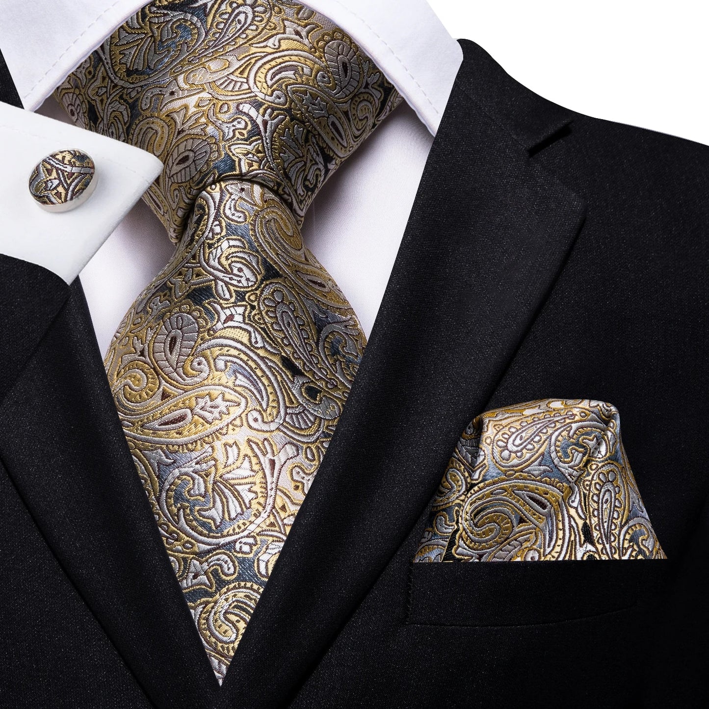 Men's Silk Paisley Tie Set