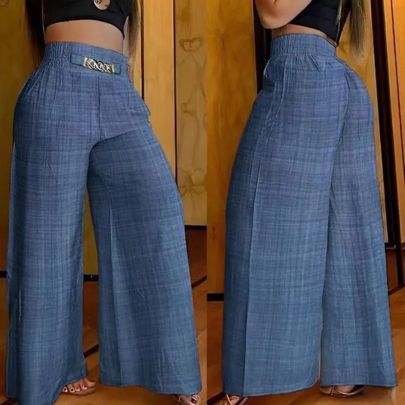 Andrea - Chic High Waist Wide-Leg Pants