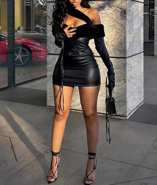 Jaylen - Sexy Chic Chest Wrapping Mini Dress