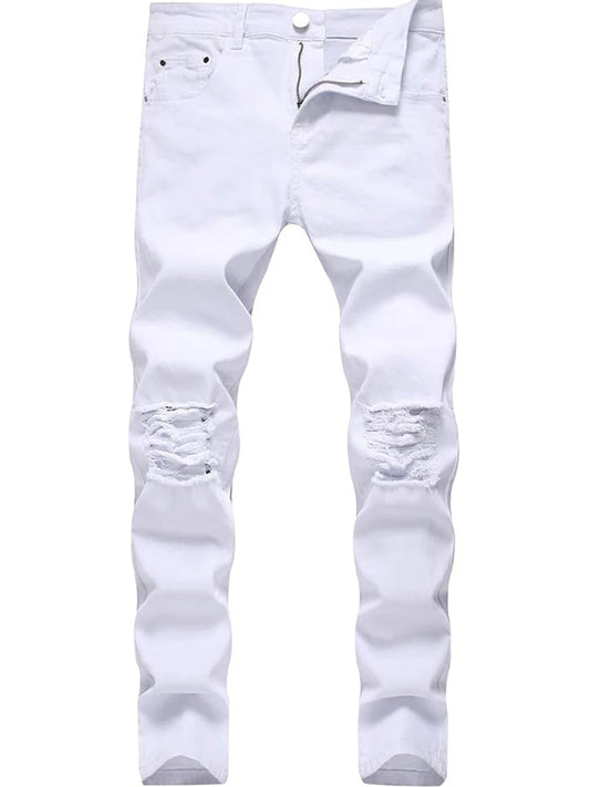 Men's Distressed Slim-Fit Skinny Jeans