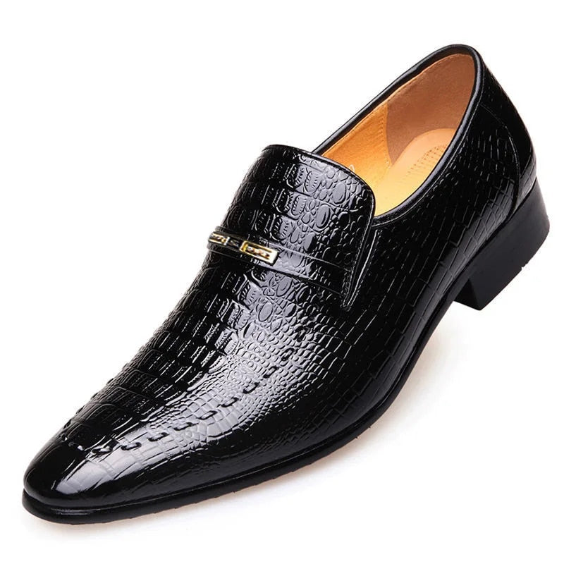 Men's  Luxury Crocodile Pattern Dress Shoes