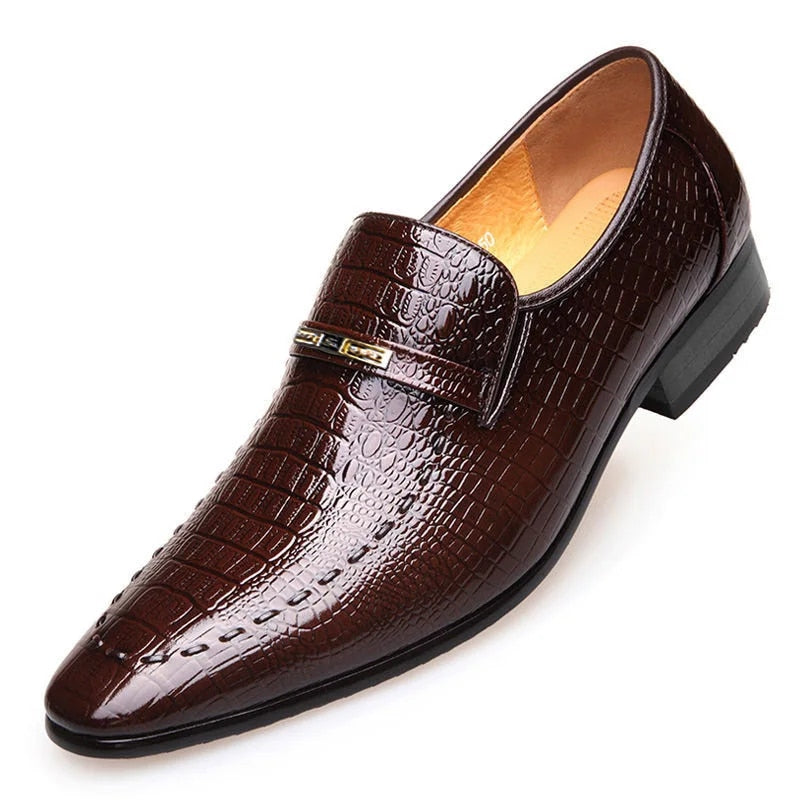 Men's  Luxury Crocodile Pattern Dress Shoes