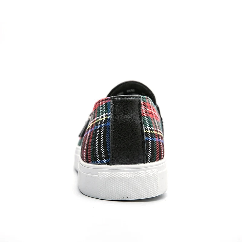 Men's Classic Plaid Canvas Loafers