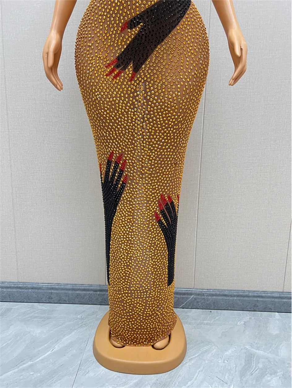 Hands On You - Sexy Elegant Rhinestone Sheath Evening Dress