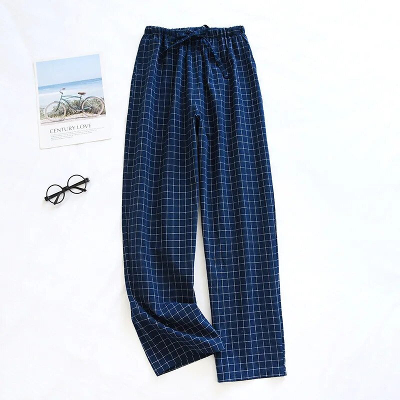 Men's Cotton Plaid Pajama Pants