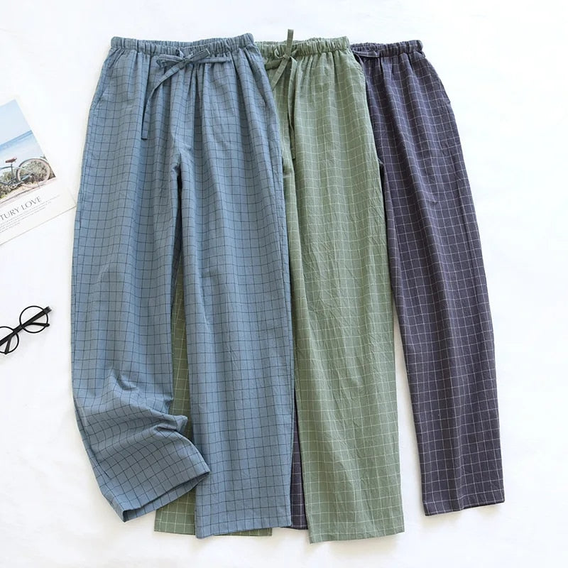 Men's Cotton Plaid Pajama Pants