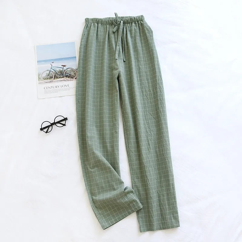 Men's Cotton Plaid Pajama Pants