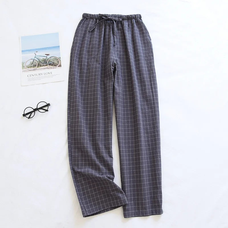 Men's Cotton Plaid Pajama Pants