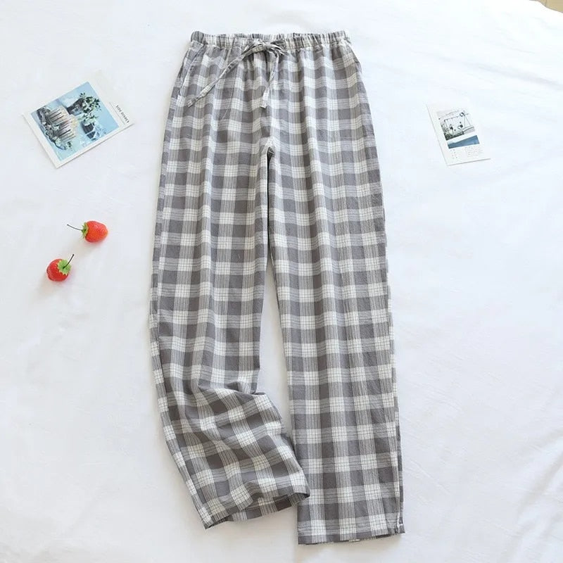 Men's Cotton Plaid Pajama Pants