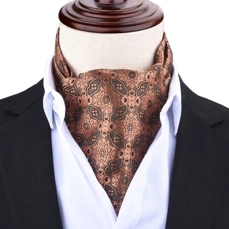 Vintage Formal Cravat Ascot Scrunch Tie