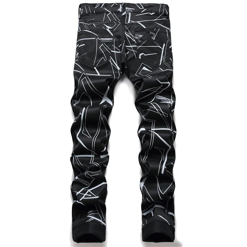 Printed Fashion Stretch Jeans