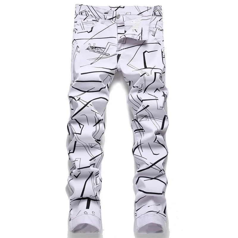 Printed Fashion Stretch Jeans