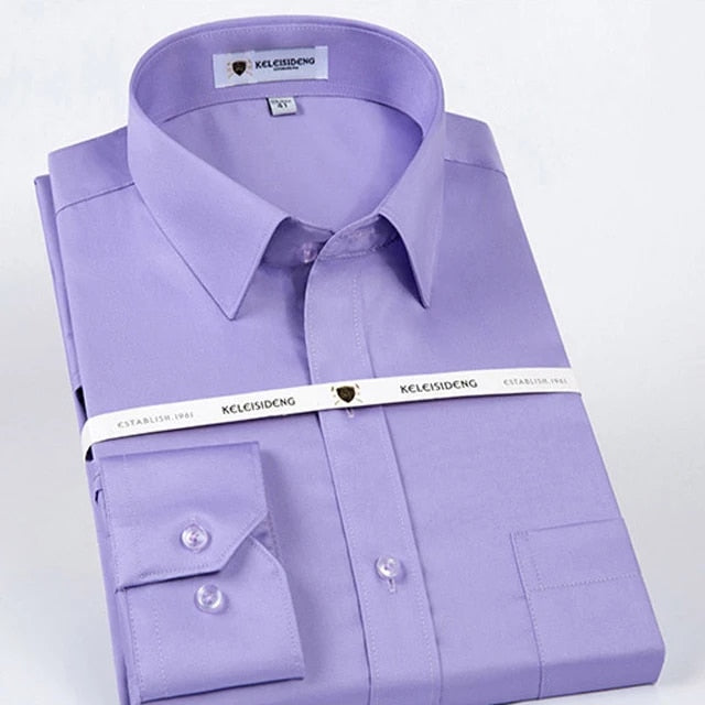 Men's Wrinkle-Free Standard-Fit Solid Dress Shirt