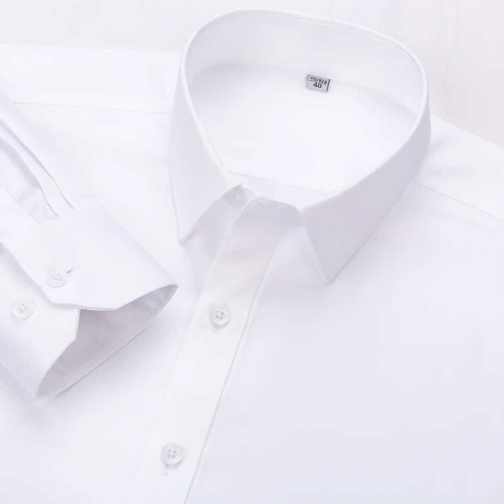 Men's Wrinkle-Free Standard-Fit Solid Dress Shirt