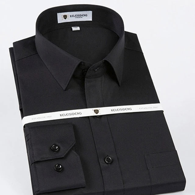 Men's Wrinkle-Free Standard-Fit Solid Dress Shirt