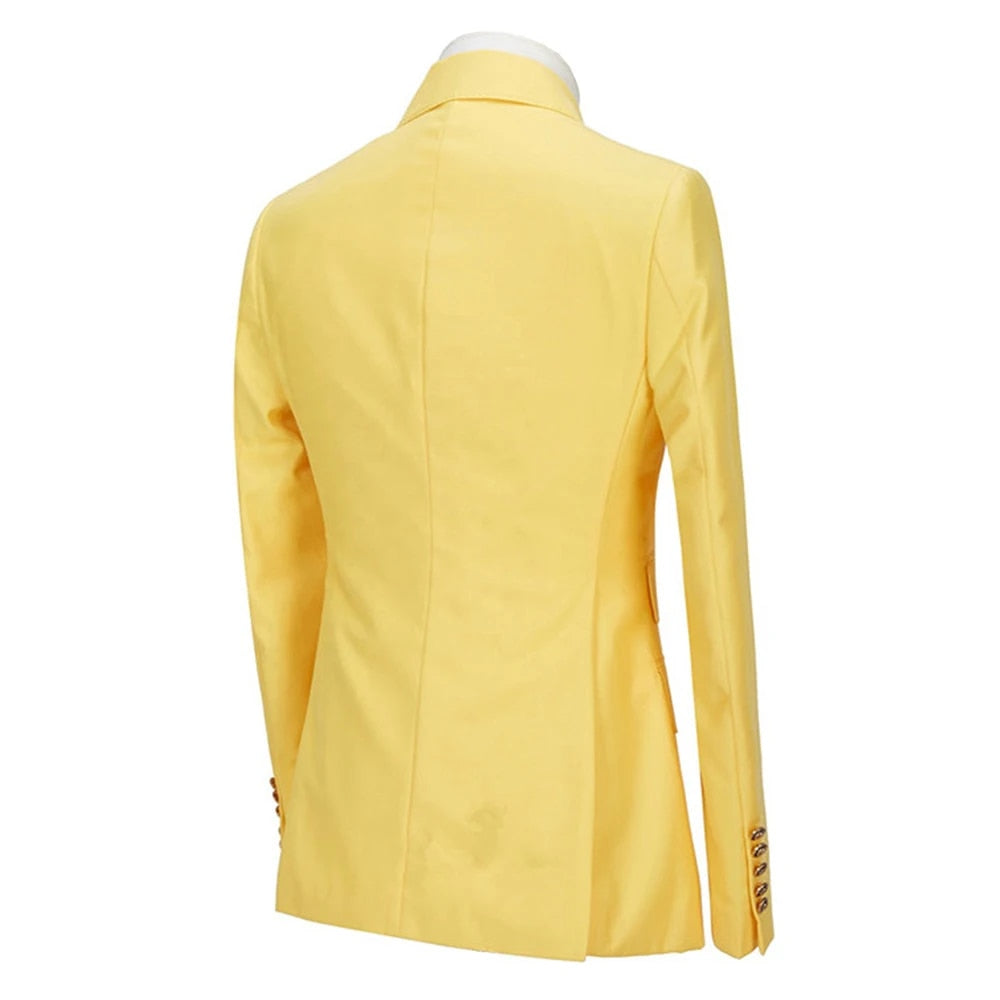 Butter - Men's Smooth Two-Pieces Slim-Fit Double Breasted Suit
