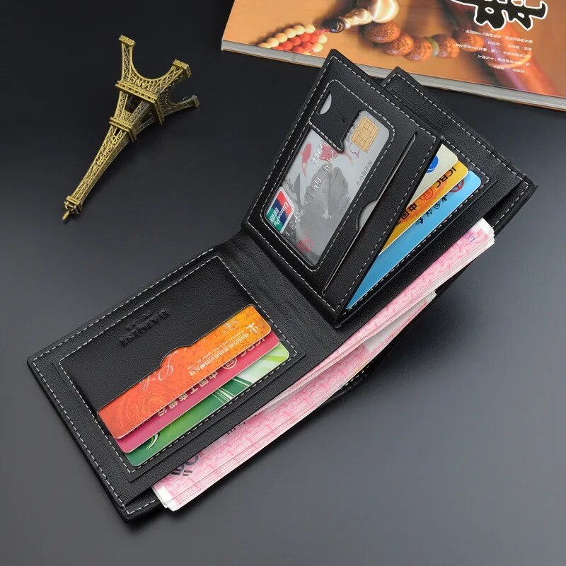 Men's Embossed Fashion Leather Tri-Fold Wallet