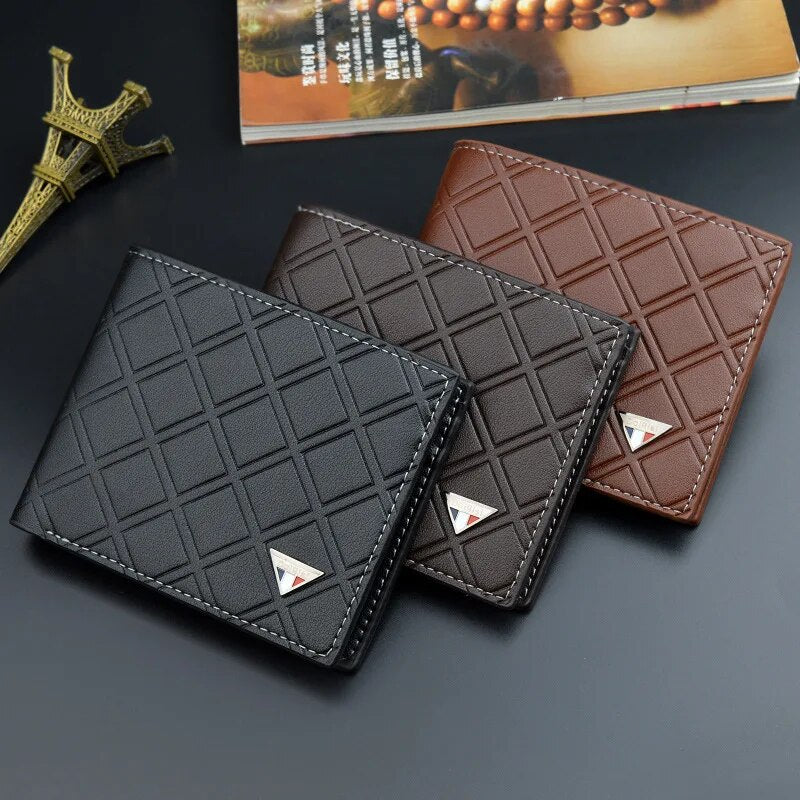 Men's Embossed Fashion Leather Tri-Fold Wallet