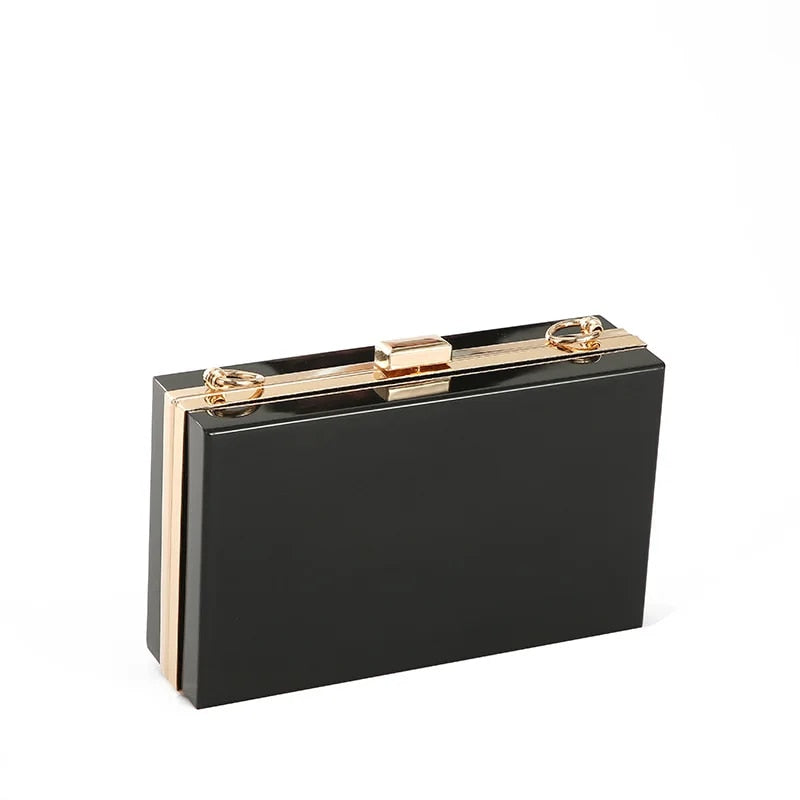 Lucy - Acrylic Transparent Clutch Bag with Chain Strap