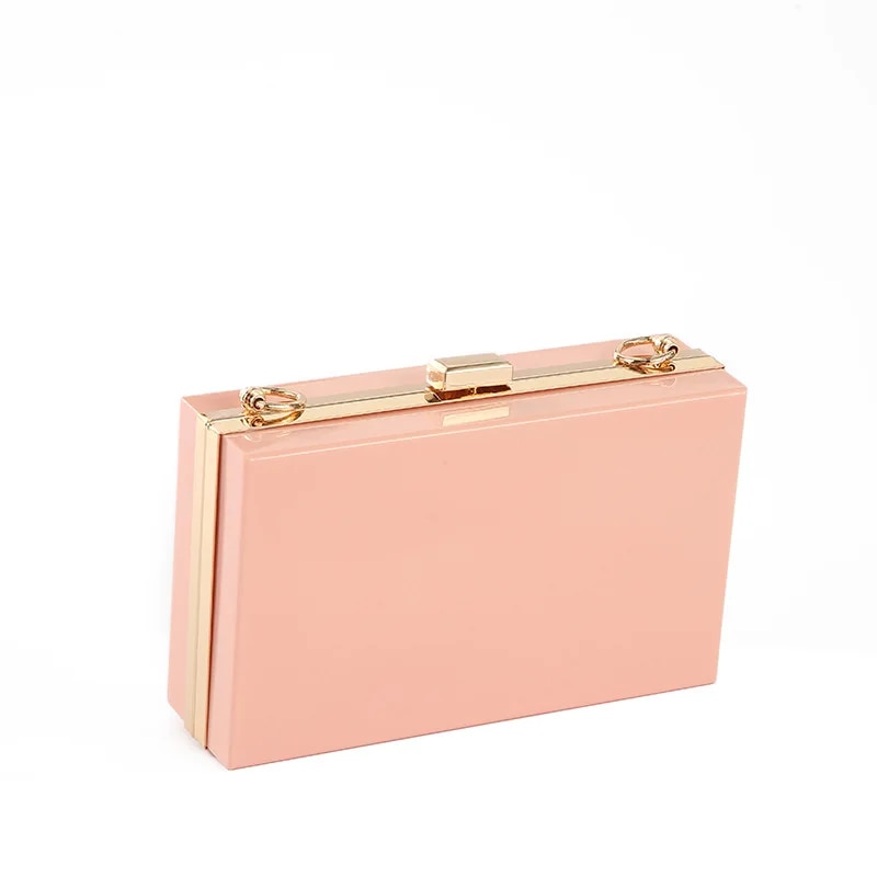 Lucy - Acrylic Transparent Clutch Bag with Chain Strap