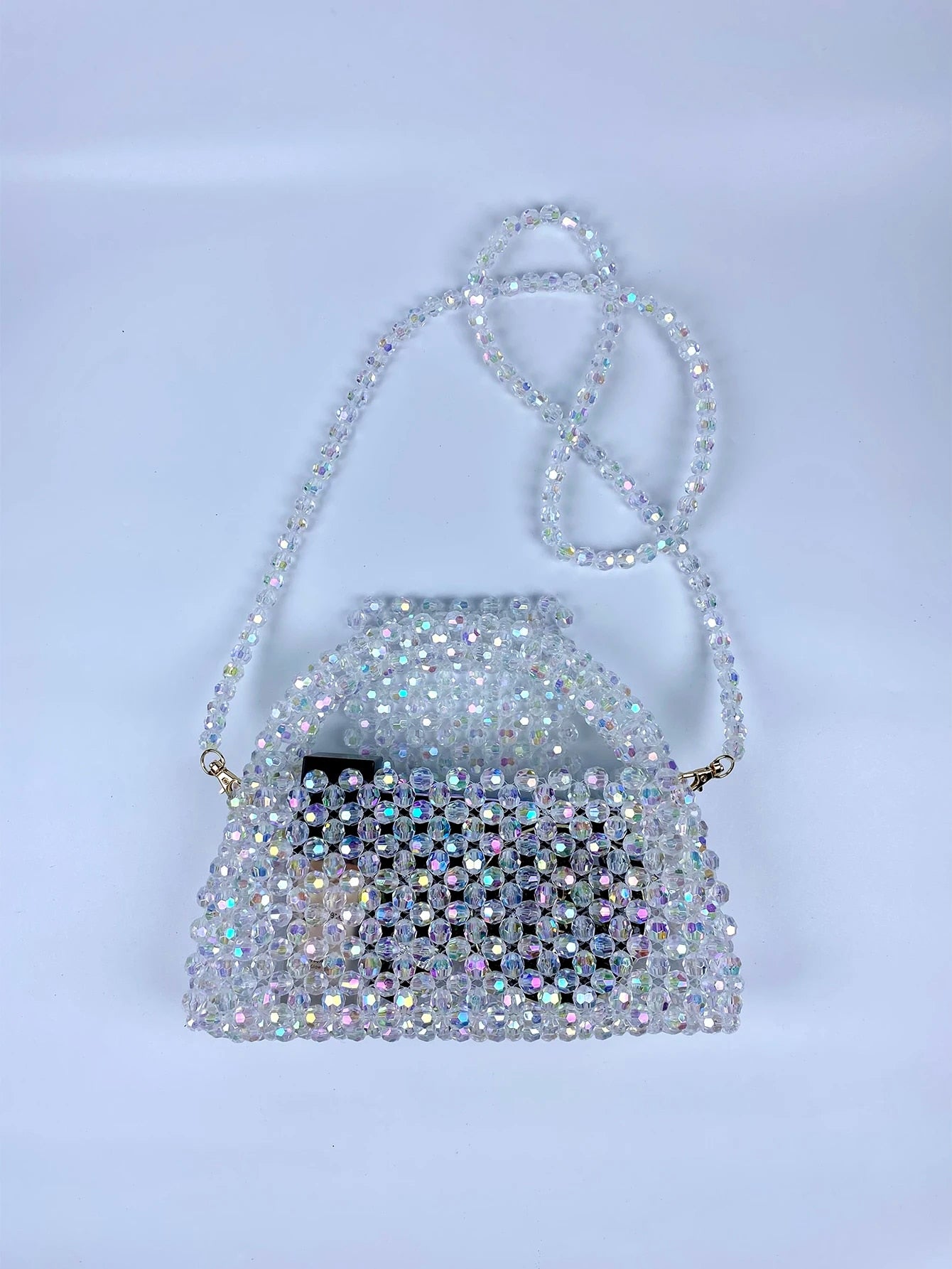 Nathalie - French Casual Celebrity Elegant, High Quality Beaded  Crossbody Acrylic Handbag Bag