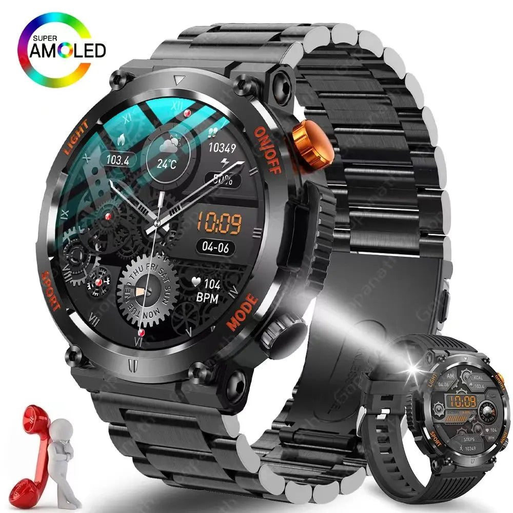 Men's Waterproof Touch Screen Bluetooth Smartwatch