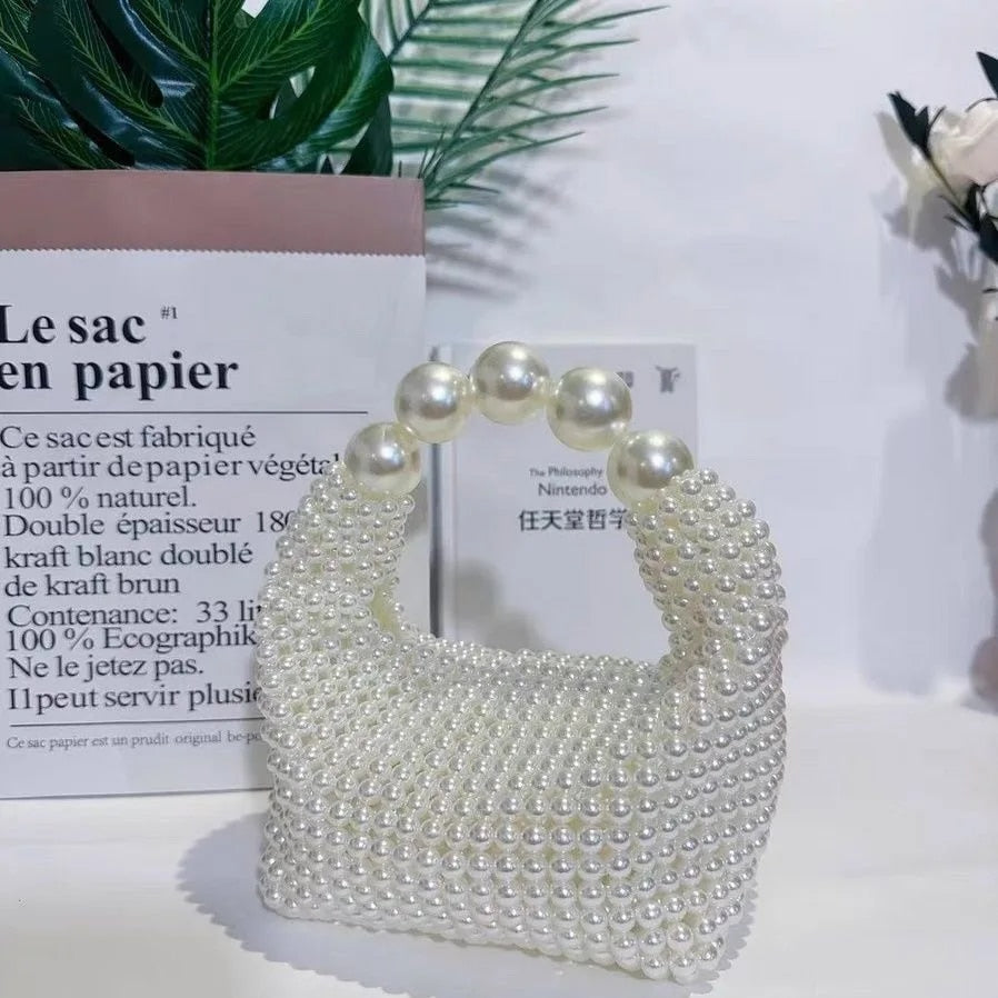 Queen of Pearls - Trendy Women's Faux Pearl Evening Bag