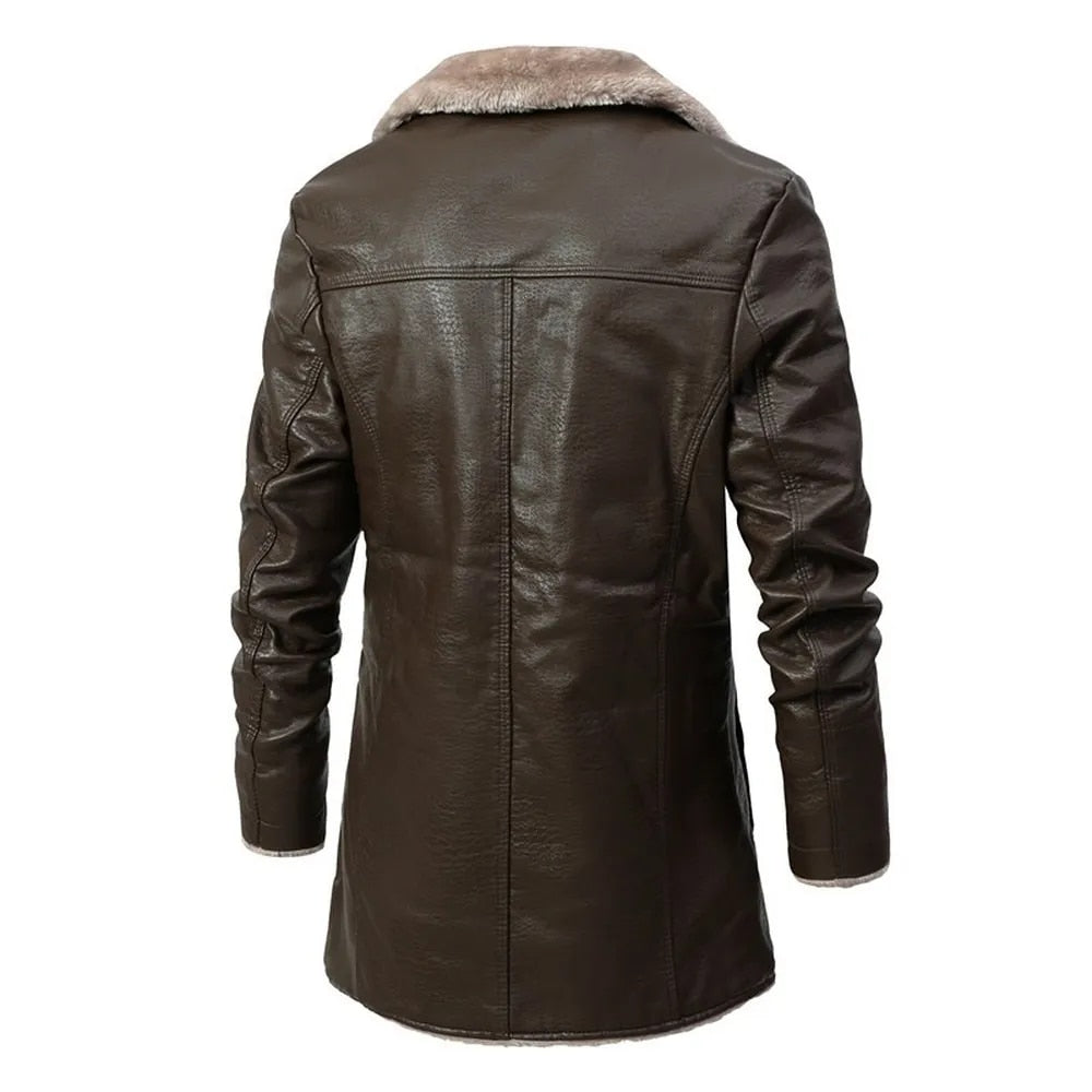 PU Leather Windbreaker Leather Jacket