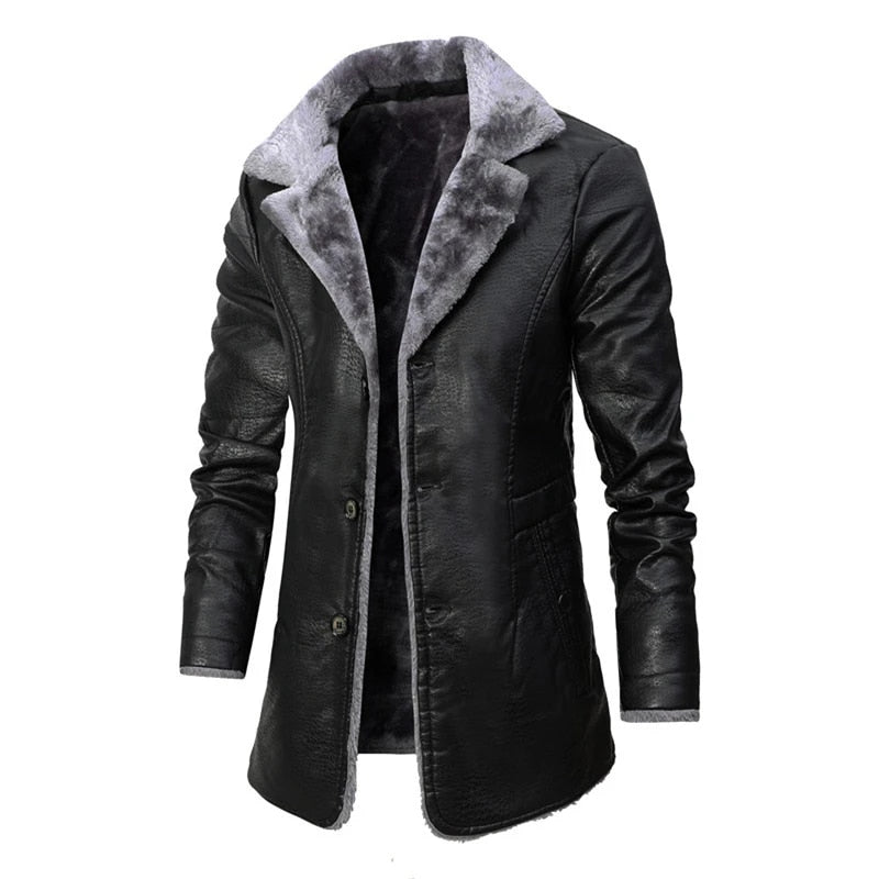 PU Leather Windbreaker Leather Jacket