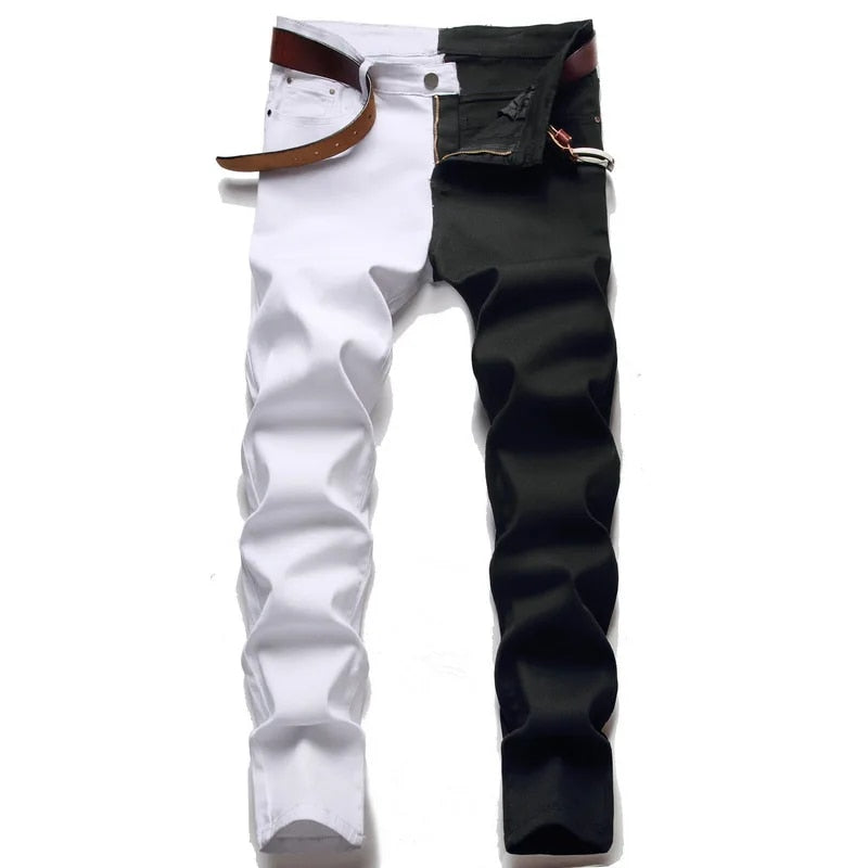 Two-Faced - Trendy Color-Block Stretch Jeans