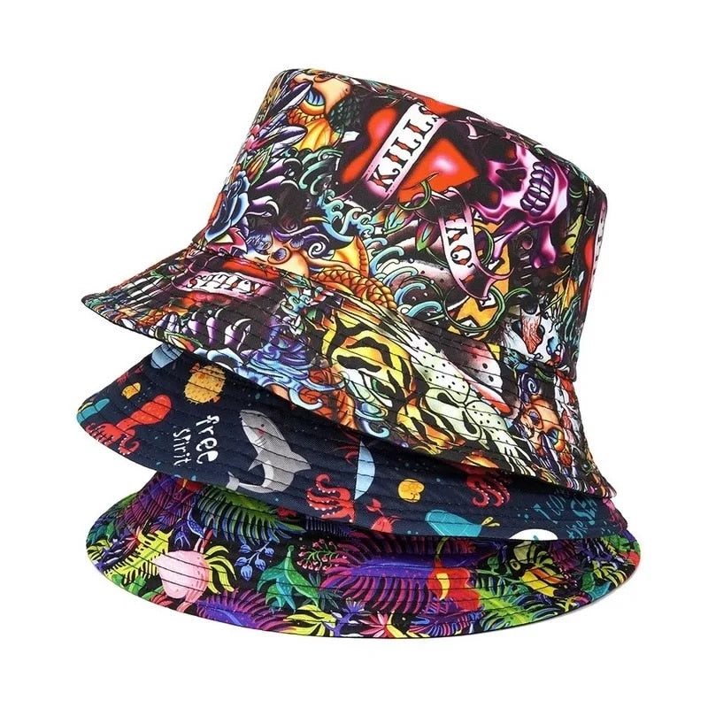 Panama  - Men's Printed Bucket Hats