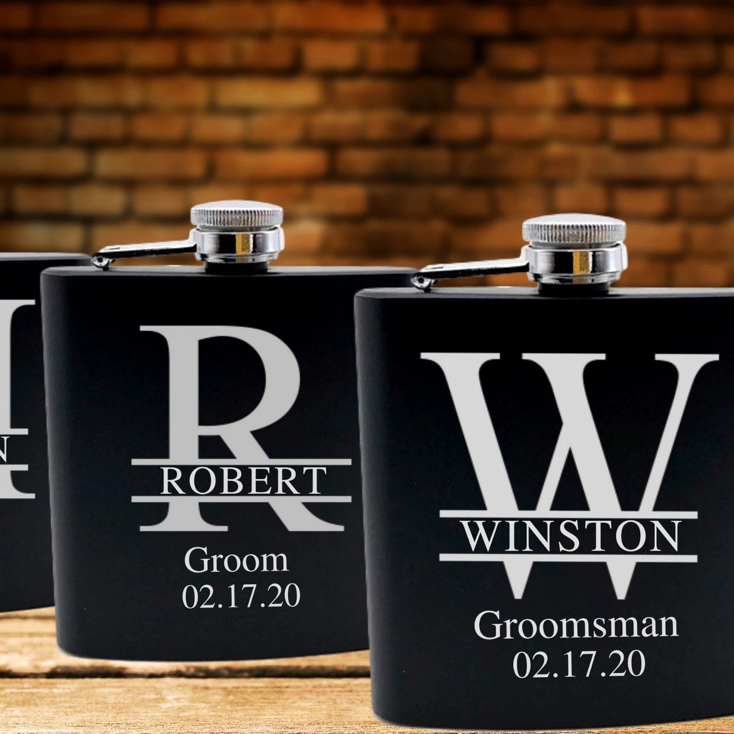 Best Man - Personalized 6 oz Stainless Steel  Flask