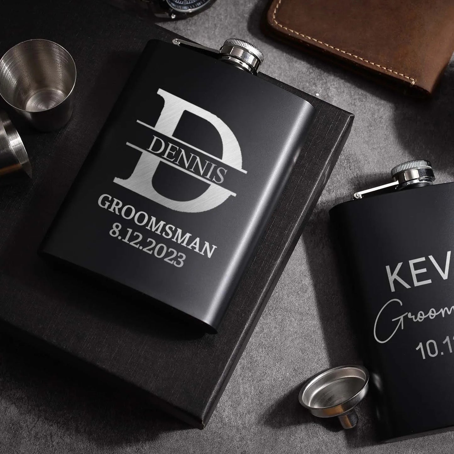 Best Man - Personalized 6 oz Stainless Steel  Flask