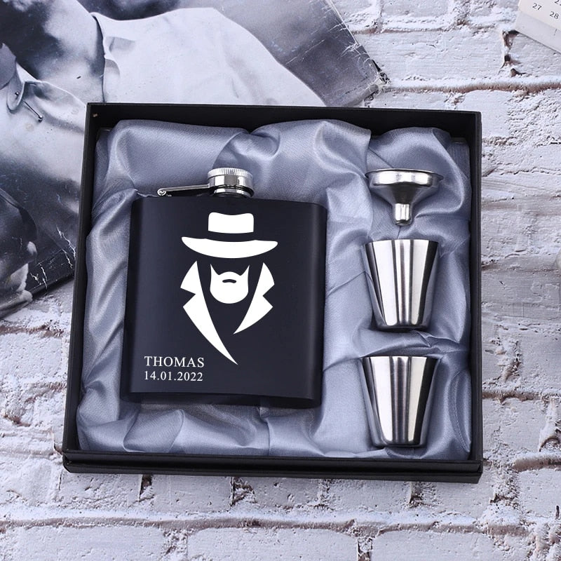 Best Man - Personalized 6 oz Stainless Steel  Flask