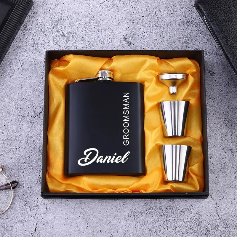 Personalized 6 oz. Stainless Steel Flask