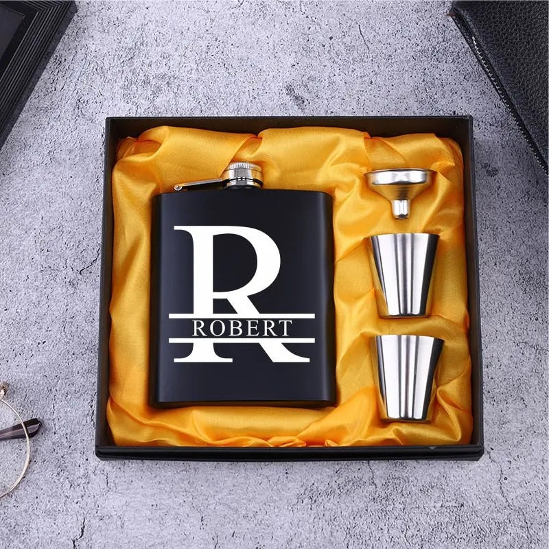 Personalized 6 oz. Stainless Steel Flask