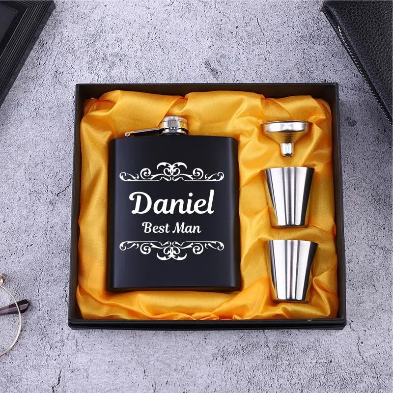 Personalized 6 oz. Stainless Steel Flask