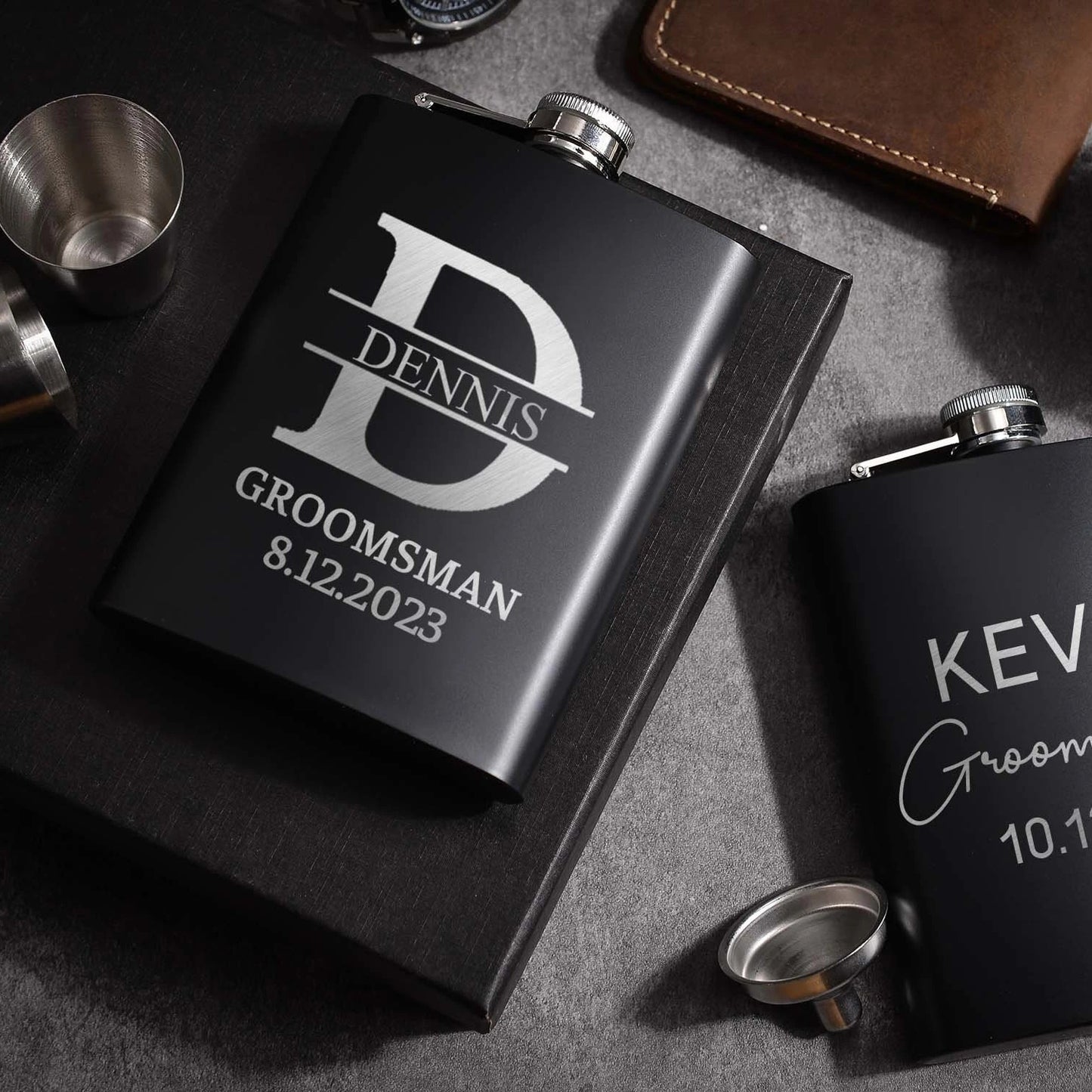 Personalized 6 oz. Stainless Steel Flask