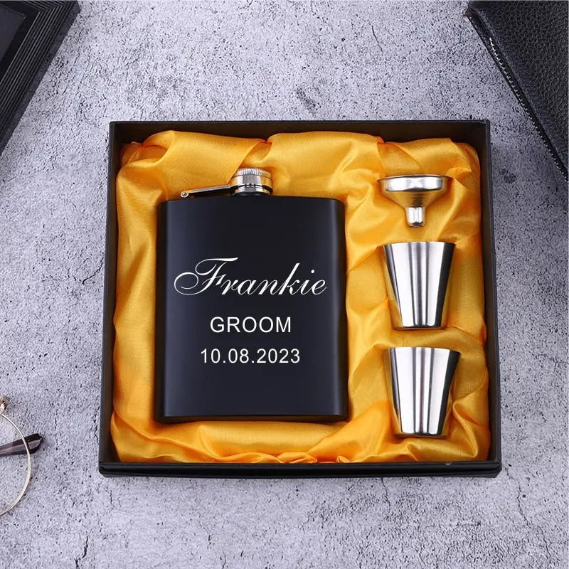 Personalized 6 oz. Stainless Steel Flask